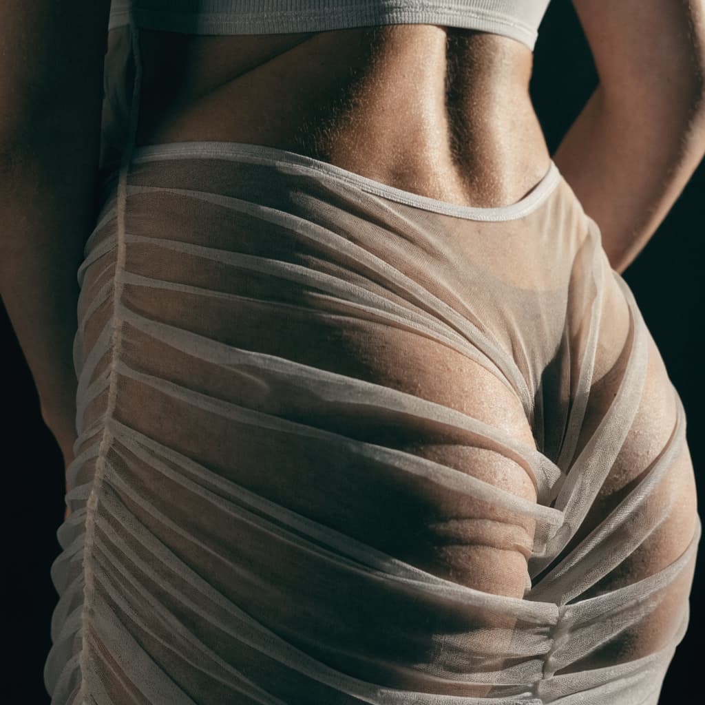Sculpted feminine curves showcasing Brazilian butt lift results