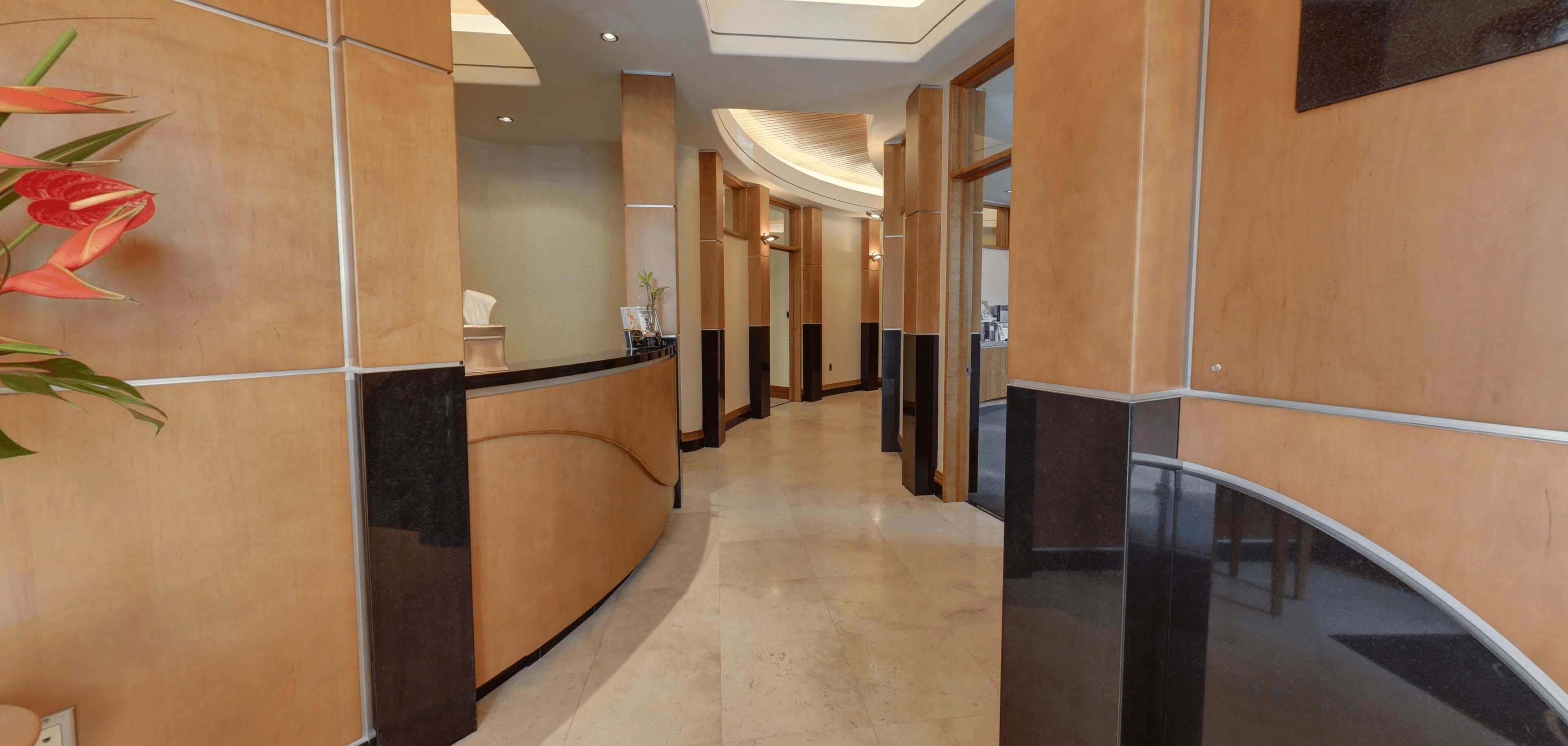 Weston Center for Plastic Surgery reception and hallway