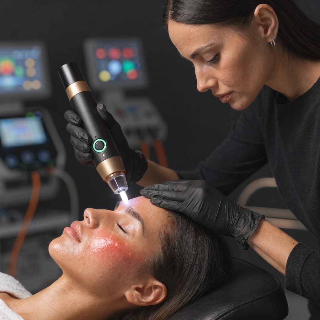 Laser treatment representing laser hair removal